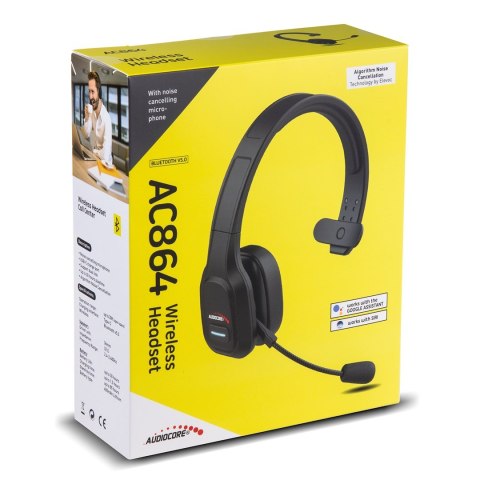 AUDIOCORE SŁUCHAWKI BLUETOOTH CALL CENTER AC864 AUDIOCORE SŁUCHAWKI BLUETOOTH CALL CENTER AC864
