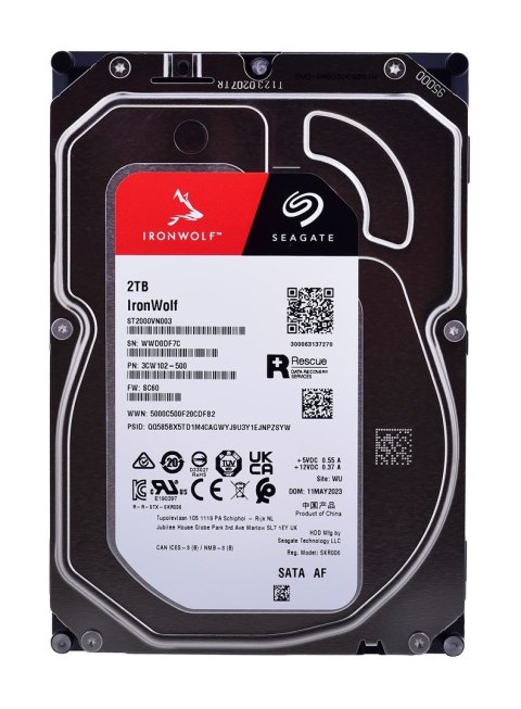 Dysk twardy HDD Seagate IronWolf 2TB 3,5" SATA ST2000VN003 Dysk twardy HDD Seagate IronWolf 2TB 3,5" SATA ST2000VN003