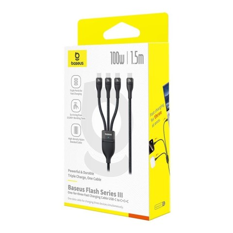 Kabel Baseus Flash Series 3 100W 1,5m (czarny) Kabel Baseus Flash Series 3 100W 1,5m (czarny)