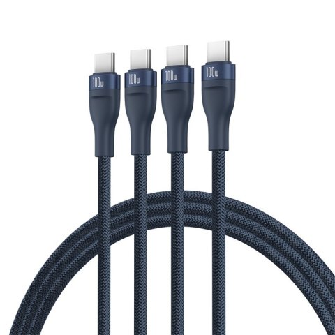 Kabel Baseus Flash Series 3 100W 1,5m (niebieski) Kabel Baseus Flash Series 3 100W 1,5m (niebieski)