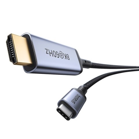 Kabel Baseus High Definition USB C-HDMI 8K 1,5m (czarny) Kabel Baseus High Definition USB C-HDMI 8K 1,5m (czarny)