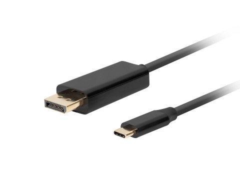 LANBERG KABEL USB-C(M)->DISPLAYPORT(M) 1M 4K 60HZ CZARNY CA-CMDP-10CU-0010-BK LANBERG KABEL USB-C(M)->DISPLAYPORT(M) 1M 4K 60HZ CZARNY CA-CMDP-10CU-0010-BK