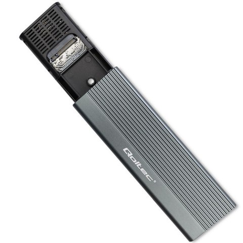 QOLTEC OBUDOWA NA DYSK SSD M.2 | SATA | NGFF | USB-C | SUPER SPEED | 2TB | SZARY QOLTEC OBUDOWA NA DYSK SSD M.2 | SATA | NGFF | USB-C | SUPER SPEED | 2TB | SZARY