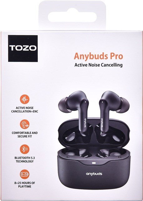 Słuchawki TWS TOZO Anybuds Pro Black Słuchawki TWS TOZO Anybuds Pro Black