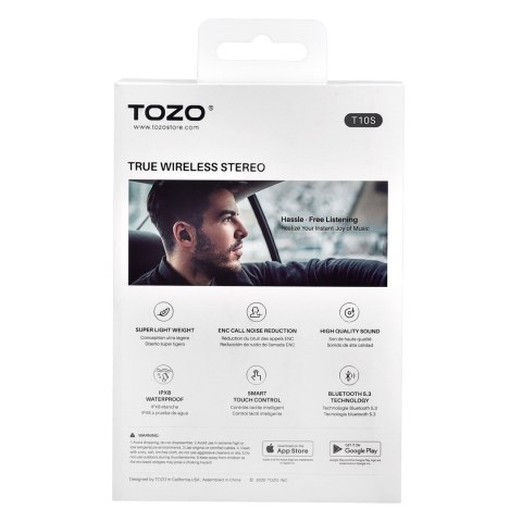 Słuchawki TWS TOZO T10S Black Słuchawki TWS TOZO T10S Black