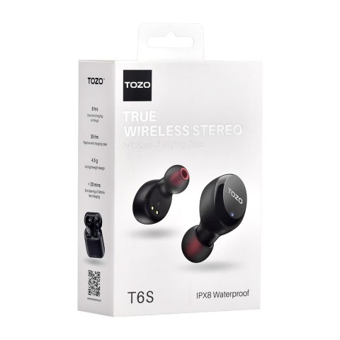 Słuchawki TWS TOZO T6S Black Słuchawki TWS TOZO T6S Black