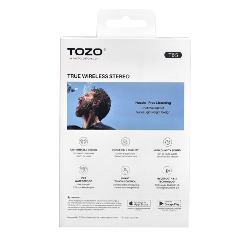 Słuchawki TWS TOZO T6S Black Słuchawki TWS TOZO T6S Black