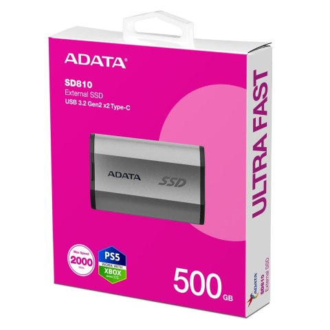 ADATA DYSK SSD SD 810 500GB SILVER ADATA DYSK SSD SD 810 500GB SILVER