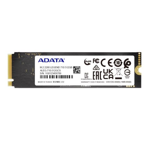 Dysk SSD ADATA LEGEND 710 512GB M.2 2280 PCIe Gen3x4 Dysk SSD ADATA LEGEND 710 512GB M.2 2280 PCIe Gen3x4