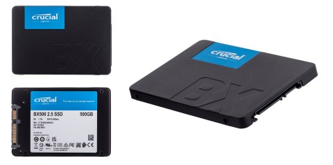 Dysk SSD Crucial BX500 500GB 3D NAND SATA 2.5 Dysk SSD Crucial BX500 500GB 3D NAND SATA 2.5