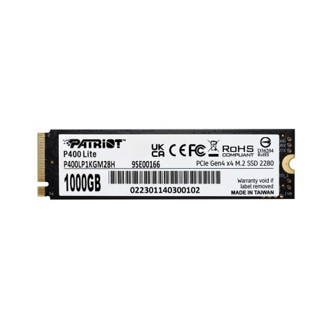 Dysk SSD Patriot P400 Lite 1TB M.2 2280 PCI-E x4 Gen4 NVMe (P400LP1KGM28H) Dysk SSD Patriot P400 Lite 1TB M.2 2280 PCI-E x4 Gen4 NVMe (P400LP1KGM28H)