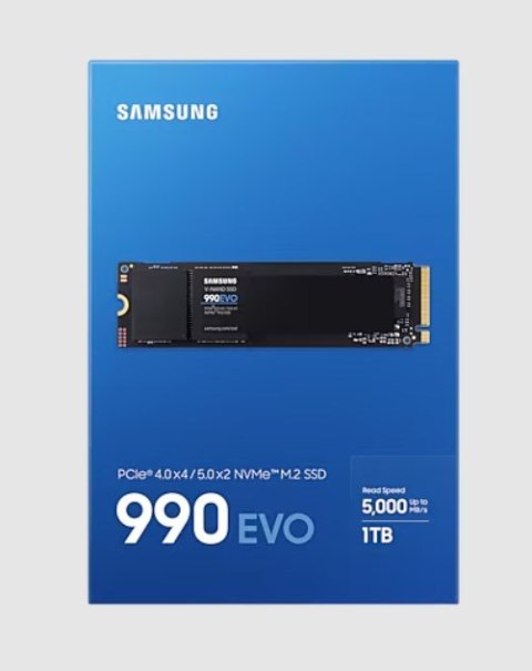 Dysk SSD Samsung 990 EVO 1TB M.2 2280 PCI-E x4 Gen4 NVMe Dysk SSD Samsung 990 EVO 1TB M.2 2280 PCI-E x4 Gen4 NVMe
