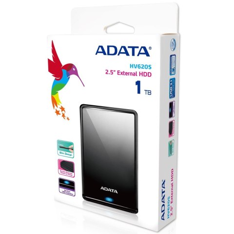 Dysk zewnętrzny HDD ADATA HV620S (1TB; 2.5"; USB 3.2; czarny) Dysk zewnętrzny HDD ADATA HV620S (1TB; 2.5"; USB 3.2; czarny)