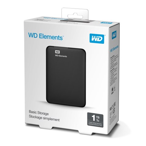Dysk zewnętrzny HDD WD Elements (1TB; 2.5"; USB 3.0; Czarny; WDBUZG0010BBK-WESN) Dysk zewnętrzny HDD WD Elements (1TB; 2.5"; USB 3.0; Czarny; WDBUZG0010BBK-WESN)