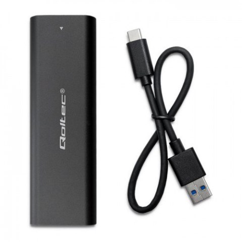 QOLTEC OBUDOWA DO DYSKÓW KIESZEŃ M.2 SATA SSD | NGFF | USB TYP C QOLTEC OBUDOWA DO DYSKÓW KIESZEŃ M.2 SATA SSD | NGFF | USB TYP C