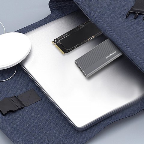 QOLTEC OBUDOWA NA DYSK SSD M.2 | SATA | NGFF | USB-C | SUPER SPEED | 2TB | SZARY QOLTEC OBUDOWA NA DYSK SSD M.2 | SATA | NGFF | USB-C | SUPER SPEED | 2TB | SZARY
