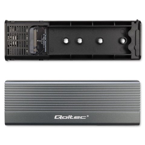 QOLTEC OBUDOWA NA DYSK SSD M.2 | SATA | NGFF | USB-C | SUPER SPEED | 2TB | SZARY QOLTEC OBUDOWA NA DYSK SSD M.2 | SATA | NGFF | USB-C | SUPER SPEED | 2TB | SZARY