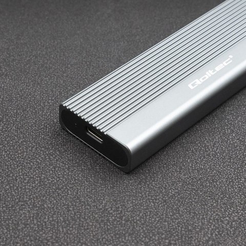 QOLTEC OBUDOWA NA DYSK SSD M.2 | SATA | NGFF | USB-C | SUPER SPEED | 2TB | SZARY QOLTEC OBUDOWA NA DYSK SSD M.2 | SATA | NGFF | USB-C | SUPER SPEED | 2TB | SZARY