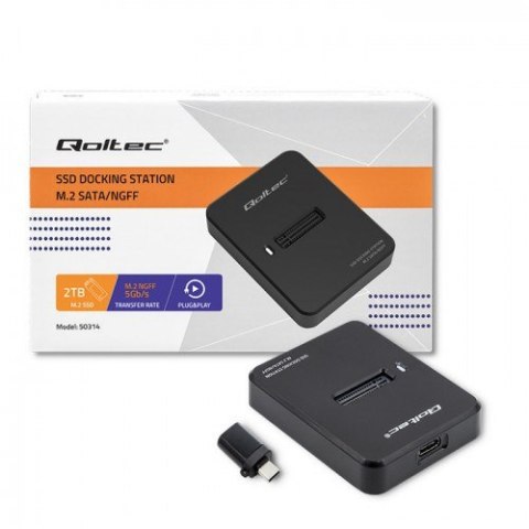 QOLTEC STACJA DOKUJĄCA DYSKÓW SSD M.2 SATA | NGFF | USB 3.1 QOLTEC STACJA DOKUJĄCA DYSKÓW SSD M.2 SATA | NGFF | USB 3.1