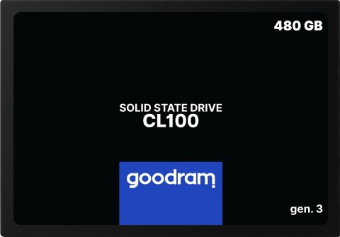 SSD GOODRAM CL100 Gen. 3 480GB SATA III 2,5 RETAIL SSD GOODRAM CL100 Gen. 3 480GB SATA III 2,5 RETAIL
