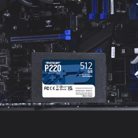 SSD PATRIOT P220 512GB SATA3 2,5" SSD PATRIOT P220 512GB SATA3 2,5"