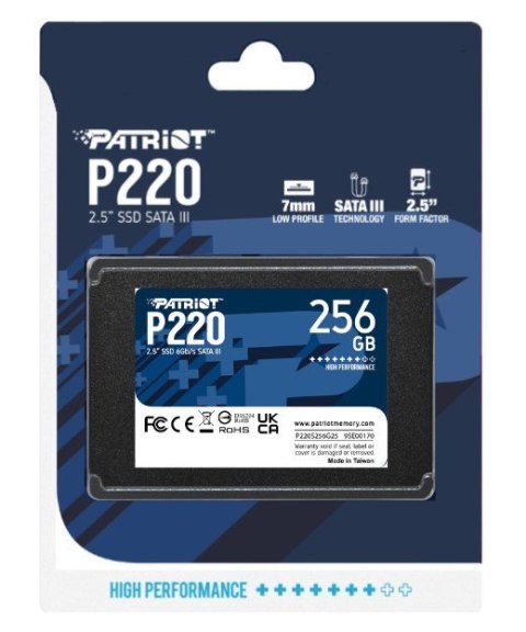 SSD Patriot P220 256GB SATA3 2,5" SSD Patriot P220 256GB SATA3 2,5"