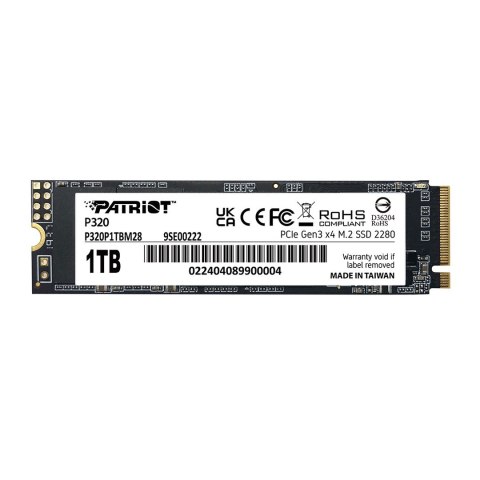 SSD Patriot Viper P320 M.2 PCI-Ex4 NVMe 512GB 3GB/s SSD Patriot Viper P320 M.2 PCI-Ex4 NVMe 512GB 3GB/s