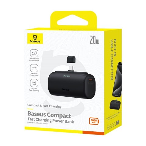 Powerbank Baseus Compact 5000mAh USB-C (czarny) Powerbank Baseus Compact 5000mAh USB-C (czarny)