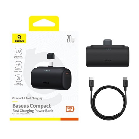 Powerbank Baseus Compact 5000mAh USB-C (czarny) Powerbank Baseus Compact 5000mAh USB-C (czarny)