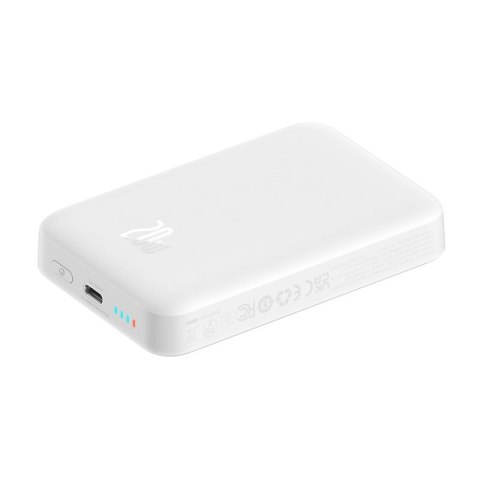Powerbank Baseus Magnetic Mini Air Wireless 10000mAh 20W+kabel USB C-USB C (biały) Powerbank Baseus Magnetic Mini Air Wireless 10000mAh 20W+kabel USB C-USB C (biały)