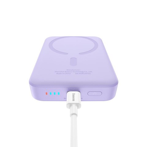 Powerbank Baseus Magnetic Mini Air Wireless 10000mAh 20W+kabel USB C-USB C (fiolet) Powerbank Baseus Magnetic Mini Air Wireless 10000mAh 20W+kabel USB C-USB C (fiolet)