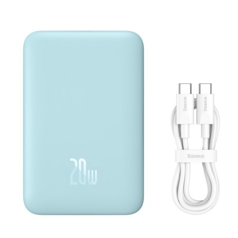 Powerbank Baseus Magnetic Mini Air Wireless 10000mAh 20W+kabel USB C-USB C (niebieski) Powerbank Baseus Magnetic Mini Air Wireless 10000mAh 20W+kabel USB C-USB C (niebieski)