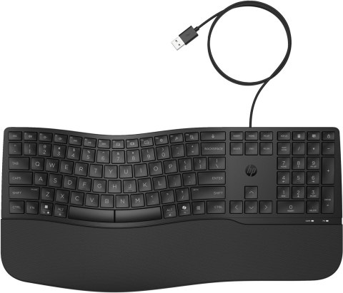 Klawiatura HP 480 Comfort Wired Keyboard przewodowa czarna 8T6M1AA Klawiatura HP 480 Comfort Wired Keyboard przewodowa czarna 8T6M1AA