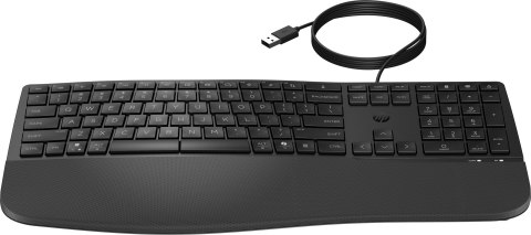 Klawiatura HP 480 Comfort Wired Keyboard przewodowa czarna 8T6M1AA Klawiatura HP 480 Comfort Wired Keyboard przewodowa czarna 8T6M1AA