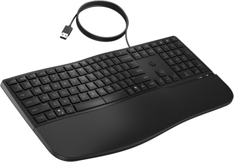Klawiatura HP 480 Comfort Wired Keyboard przewodowa czarna 8T6M1AA Klawiatura HP 480 Comfort Wired Keyboard przewodowa czarna 8T6M1AA
