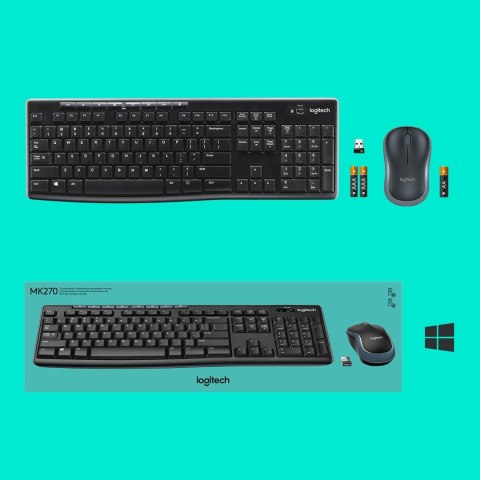 Klawiatura membranowa Logitech MK270 920-004508 (USB (Radio 2.4 GHz); kolor czarny) Klawiatura membranowa Logitech MK270 920-004508 (USB (Radio 2.4 GHz); kolor czarny)