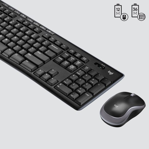 Klawiatura membranowa Logitech MK270 920-004508 (USB (Radio 2.4 GHz); kolor czarny) Klawiatura membranowa Logitech MK270 920-004508 (USB (Radio 2.4 GHz); kolor czarny)