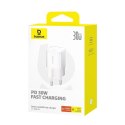 Ładowarka Baseus GaN5S 1C 30W EU (moon white)