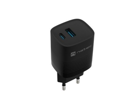 NATEC ŁADOWARKA RIBERA GAN 1X USB-A + 1X USB-C 30W CZARNA NUC-2141 NATEC ŁADOWARKA RIBERA GAN 1X USB-A + 1X USB-C 30W CZARNA NUC-2141