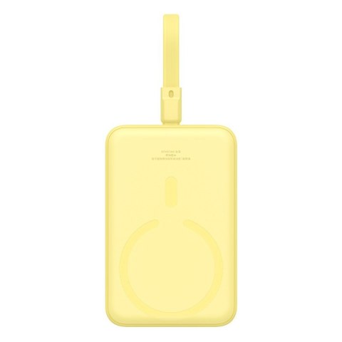 Powerbank Baseus Magnetic Mini Air Wireless 10000mAh 20W+kabel USB C-USB C (żółty) Powerbank Baseus Magnetic Mini Air Wireless 10000mAh 20W+kabel USB C-USB C (żółty)