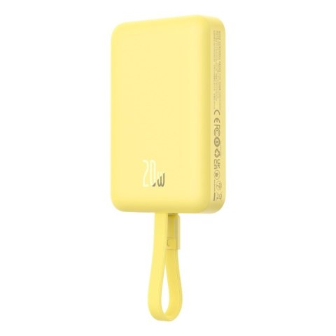 Powerbank Baseus Magnetic Mini Air Wireless 10000mAh 20W+kabel USB C-USB C (żółty) Powerbank Baseus Magnetic Mini Air Wireless 10000mAh 20W+kabel USB C-USB C (żółty)