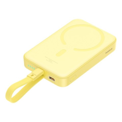 Powerbank Baseus Magnetic Mini Air Wireless 10000mAh 20W+kabel USB C-USB C (żółty) Powerbank Baseus Magnetic Mini Air Wireless 10000mAh 20W+kabel USB C-USB C (żółty)