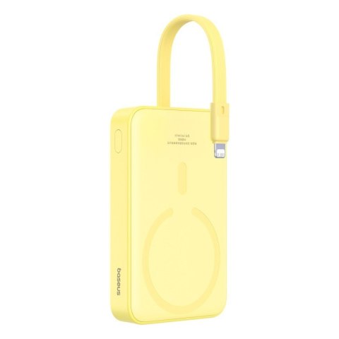 Powerbank Baseus Magnetic Mini Air Wireless 10000mAh 20W+kabel USB C-USB C (żółty) Powerbank Baseus Magnetic Mini Air Wireless 10000mAh 20W+kabel USB C-USB C (żółty)