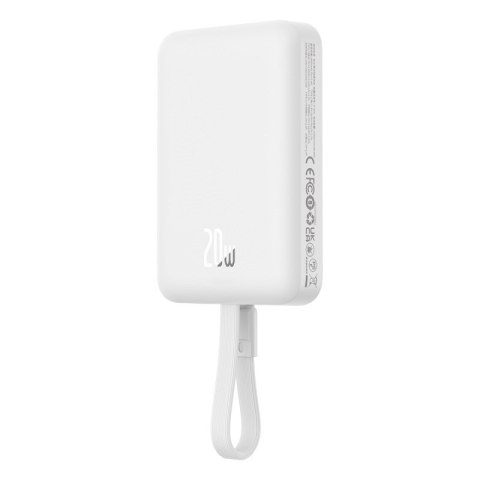 Powerbank Baseus Magnetic Mini Air Wireless 10000mAh 20W+kabel lightning (biały) Powerbank Baseus Magnetic Mini Air Wireless 10000mAh 20W+kabel lightning (biały)