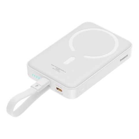 Powerbank Baseus Magnetic Mini Air Wireless 10000mAh 20W+kabel lightning (biały) Powerbank Baseus Magnetic Mini Air Wireless 10000mAh 20W+kabel lightning (biały)