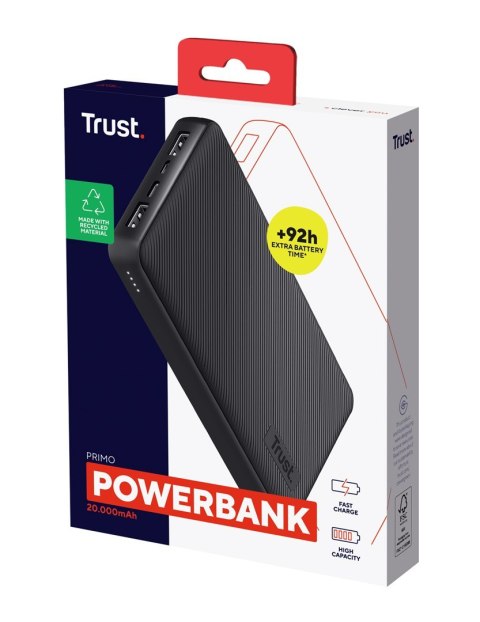 Powerbank TRUST Primo 20000mAh ECO Black Powerbank TRUST Primo 20000mAh ECO Black