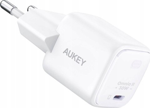 AUKEY ŁADOWARKA SIECIOWA GAN USB-C, PD 30W, BIAŁA AUKEY ŁADOWARKA SIECIOWA GAN USB-C, PD 30W, BIAŁA