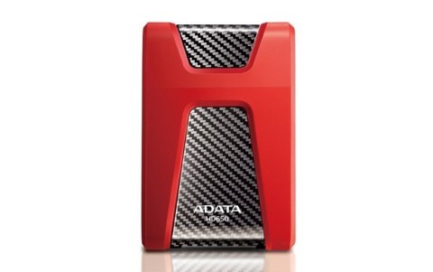 Dysk zewnętrzny HDD ADATA HD650 (1TB; 2.5"; USB 3.2; czerwony) Dysk zewnętrzny HDD ADATA HD650 (1TB; 2.5"; USB 3.2; czerwony)