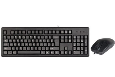 Klawiatura, Zestaw klawiatura + mysz membranowa A4 TECH A4TKLA43774 (USB 2.0; kolor czarny; optyczna) Klawiatura, Zestaw klawiatura + mysz membranowa A4 TECH A4TKLA43774 (USB 2.0; kolor czarny; optyczna)