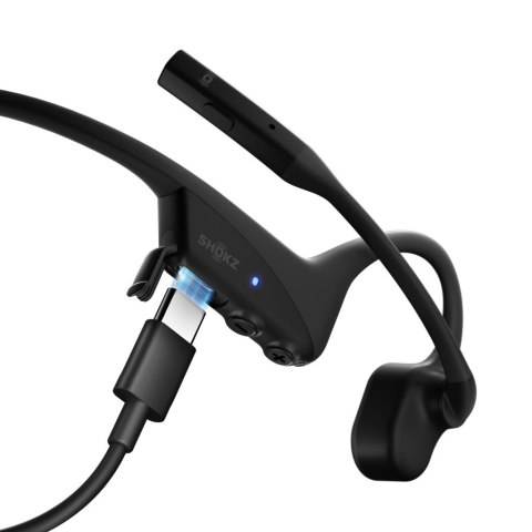 Słuchawki bezprzewodowe kostne Shokz OpenComm2 USB-C + adapter USB-A czarne Słuchawki bezprzewodowe kostne Shokz OpenComm2 USB-C + adapter USB-A czarne